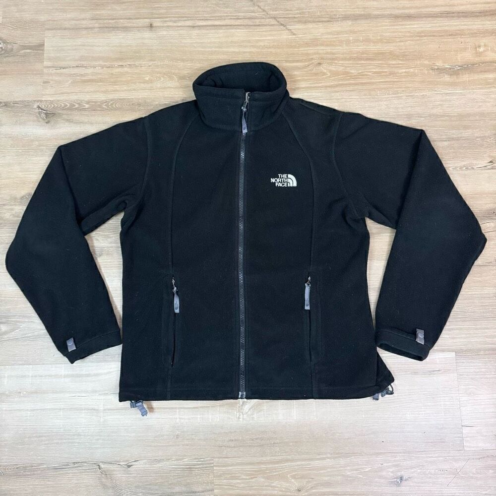 The North Face Women's M Full Zip Fleece Jacket Solid Black Outdoor Gorpcore